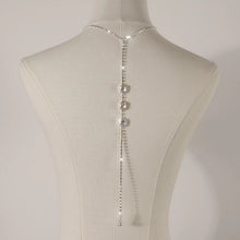 1 Women'S Luxurious Elegant Waterdrop Rhinestone Back Chain Suitable for Nightclub Party Banquet Dress Matching Body Chain