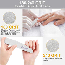 BLESWIN 12 Stück Nagelfeilen, 180/240 Nägelfeilen Für Nägel, Waschbare Und Wiederverwendbare Nagelfeilen, Doppelseitige Nagelfeilen Für Nagelstudio Und Zuhause …