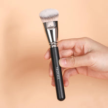 Foundation-Pinsel Mit Flachem Winkel, Großer Kabuki-Pinsel Mit Dichten Synthetischen Borsten Für Basis-Make-Up Mit Flüssiger Crème