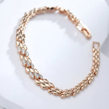 Fashion 585 Rose Gold Color Bracelet for Women Luxury Natural Zircon Bride Fine Wedding Daily Fine Jewelry 2022 New