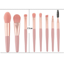 Makeup Pinselset, 8 Stück Make up Set Foundation Schminkpinsel Lidschatten Concealer Eyeliner Brush Augenbrauen Kosmetikpinsel (Rosa)