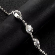 1 Women'S Luxurious Elegant Waterdrop Rhinestone Back Chain Suitable for Nightclub Party Banquet Dress Matching Body Chain