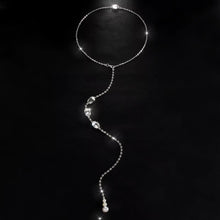 1 Women'S Luxurious Elegant Waterdrop Rhinestone Back Chain Suitable for Nightclub Party Banquet Dress Matching Body Chain