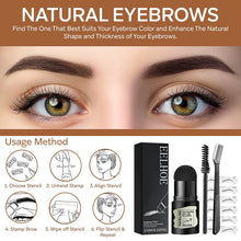 Augenbrauen Stempel Schablonen Wiederverwendbares Makeup Brauenpuder Augenbrauenstempel Kit Augenbrauenstempel Geeignet Für Frauen Brauenformung Wasserdichtes Make up Kosmetikset-Dunkelbraun