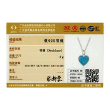 Deep Blue Heart Necklace for Women 925 Sterling Plated Platinum Translucent Opal Luxury Brand Jewelry 2020 Mode SCN413