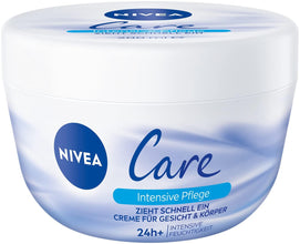 NIVEA Care Creme, Schnell Einziehende Creme Für Gesicht Und Körper, Feuchtigkeitsspendende NIVEA Creme Für Ein Zartes Und Glattes Hautgefühl (200 Ml)