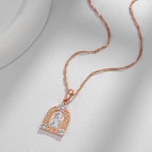 Luxury Virgin Mary Pendant Necklace for Women Men 585 Rose Gold Color Natural Zircon Jesus Charm Daily Fine Jewelry Gifts